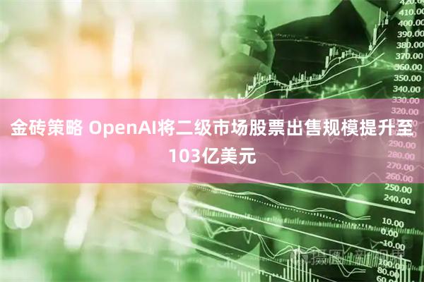 金砖策略 OpenAI将二级市场股票出售规模提升至103亿美元